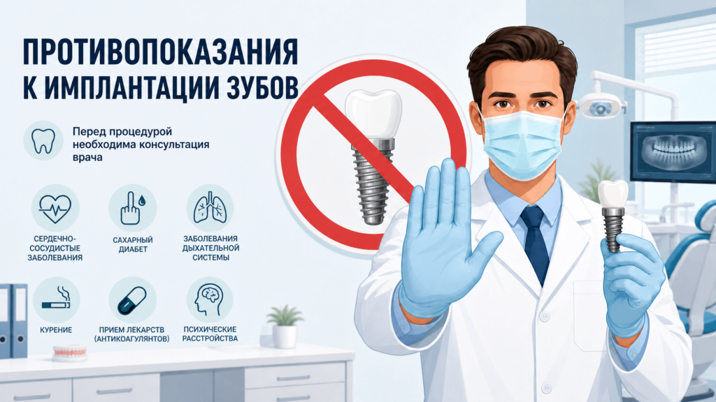 Противопоказания к имплантации зубов