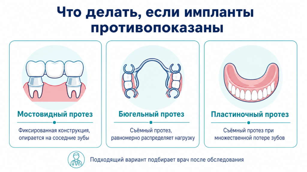 альтернатива имплантации зубов чем можно заменить